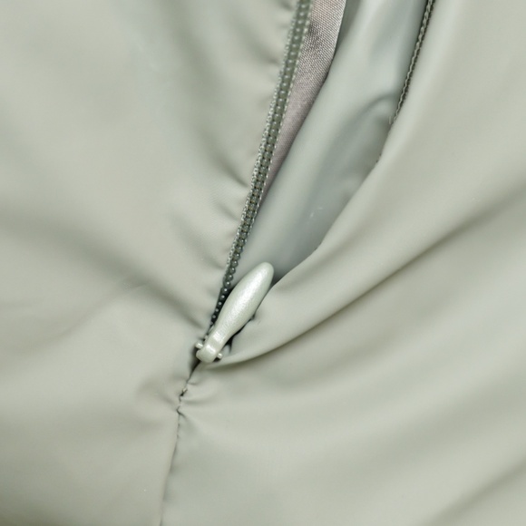 Zara Rubberized Green/Olive Puffer Jacket Sz L - Picture 5 of 7